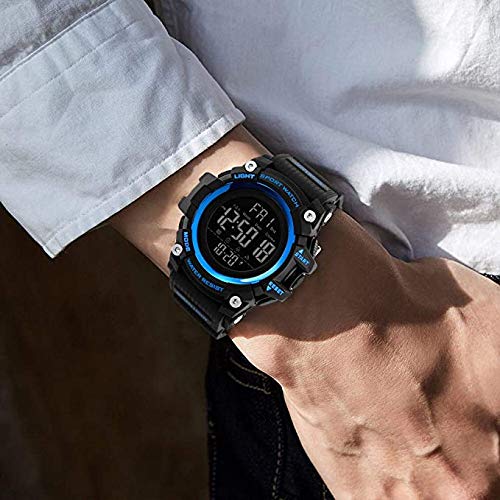 MASTOP LED Watch Fashion Sports Waterproof Digital Watch Men's and Women's Bracelet Watch (Black) - Image 2
