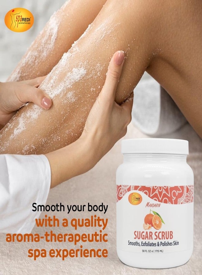 SPA REDI Sugar Scrub - Exfoliating, Moisturizing, Hydrating and Nourishing, Glow, Polish, Smooth and Fresh Skin - Body Exfoliator, Mandarin - 58 Oz - Image 3