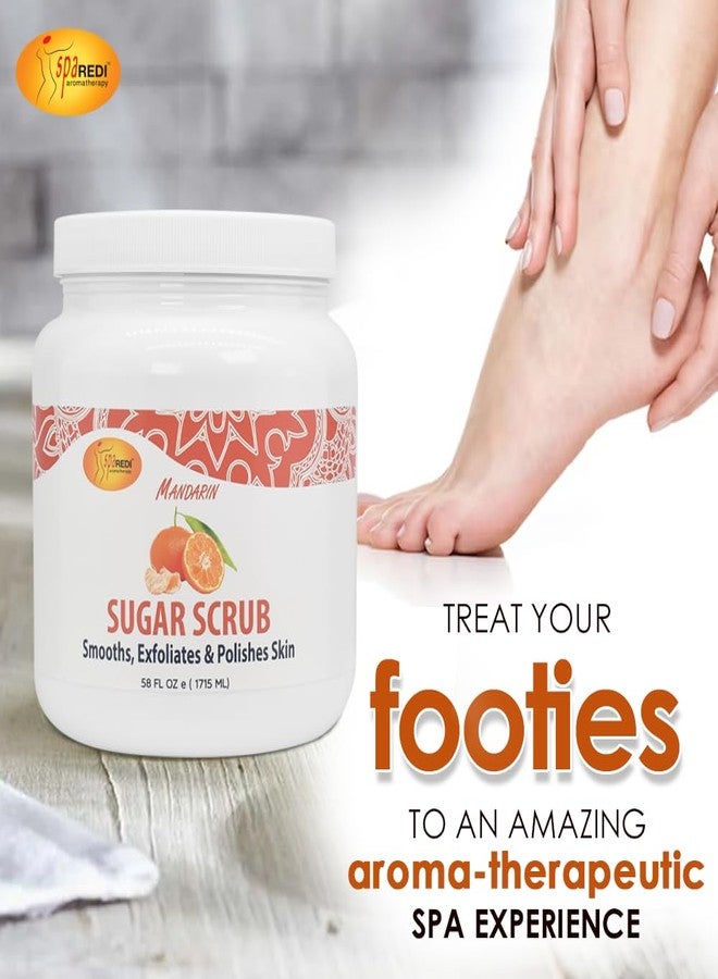 SPA REDI Sugar Scrub - Exfoliating, Moisturizing, Hydrating and Nourishing, Glow, Polish, Smooth and Fresh Skin - Body Exfoliator, Mandarin - 58 Oz - Image 4