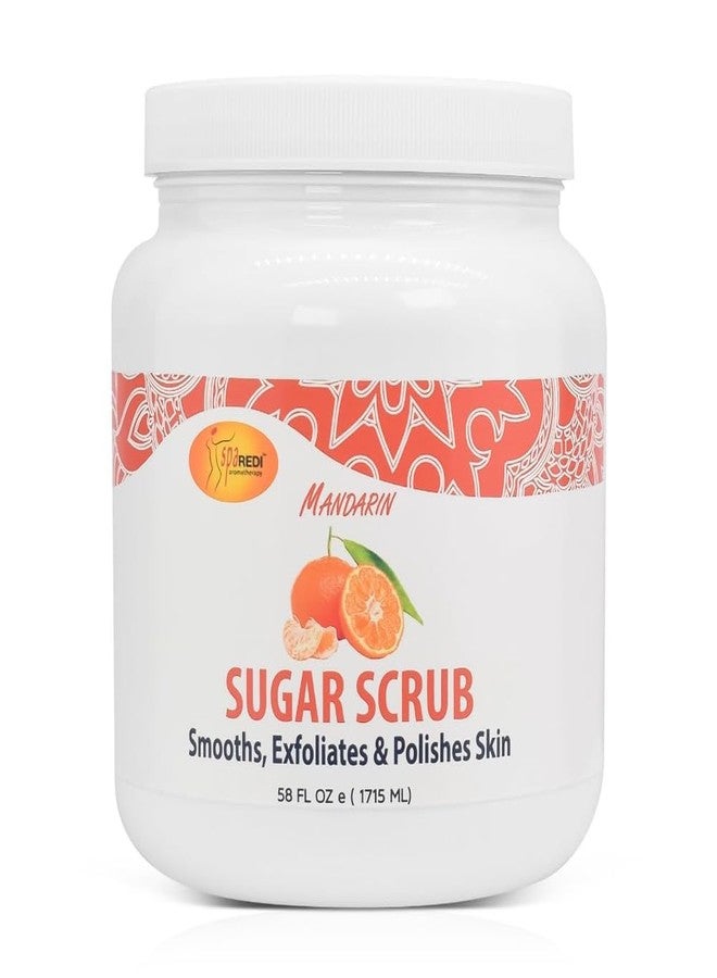 SPA REDI Sugar Scrub - Exfoliating, Moisturizing, Hydrating and Nourishing, Glow, Polish, Smooth and Fresh Skin - Body Exfoliator, Mandarin - 58 Oz - Image 1