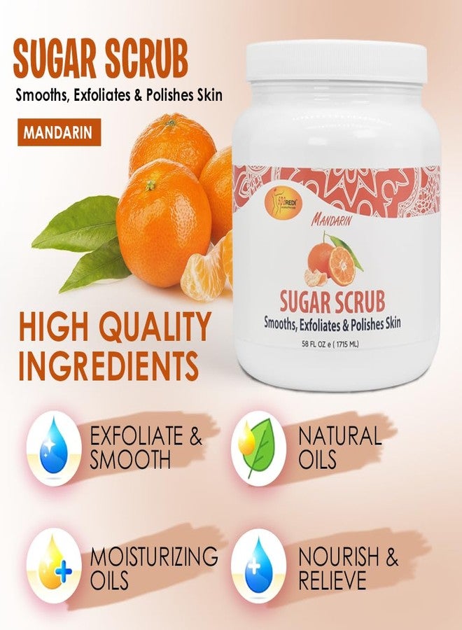 SPA REDI Sugar Scrub - Exfoliating, Moisturizing, Hydrating and Nourishing, Glow, Polish, Smooth and Fresh Skin - Body Exfoliator, Mandarin - 58 Oz - Image 5