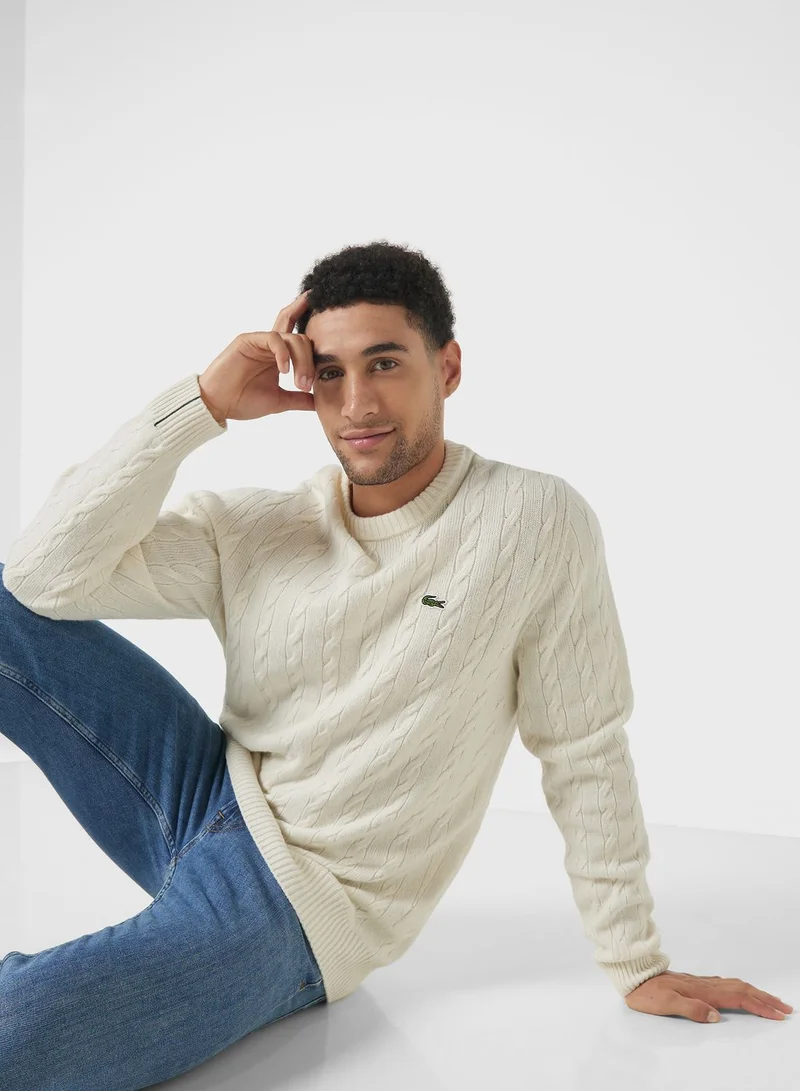 LACOSTE Logo Crew Neck Sweater