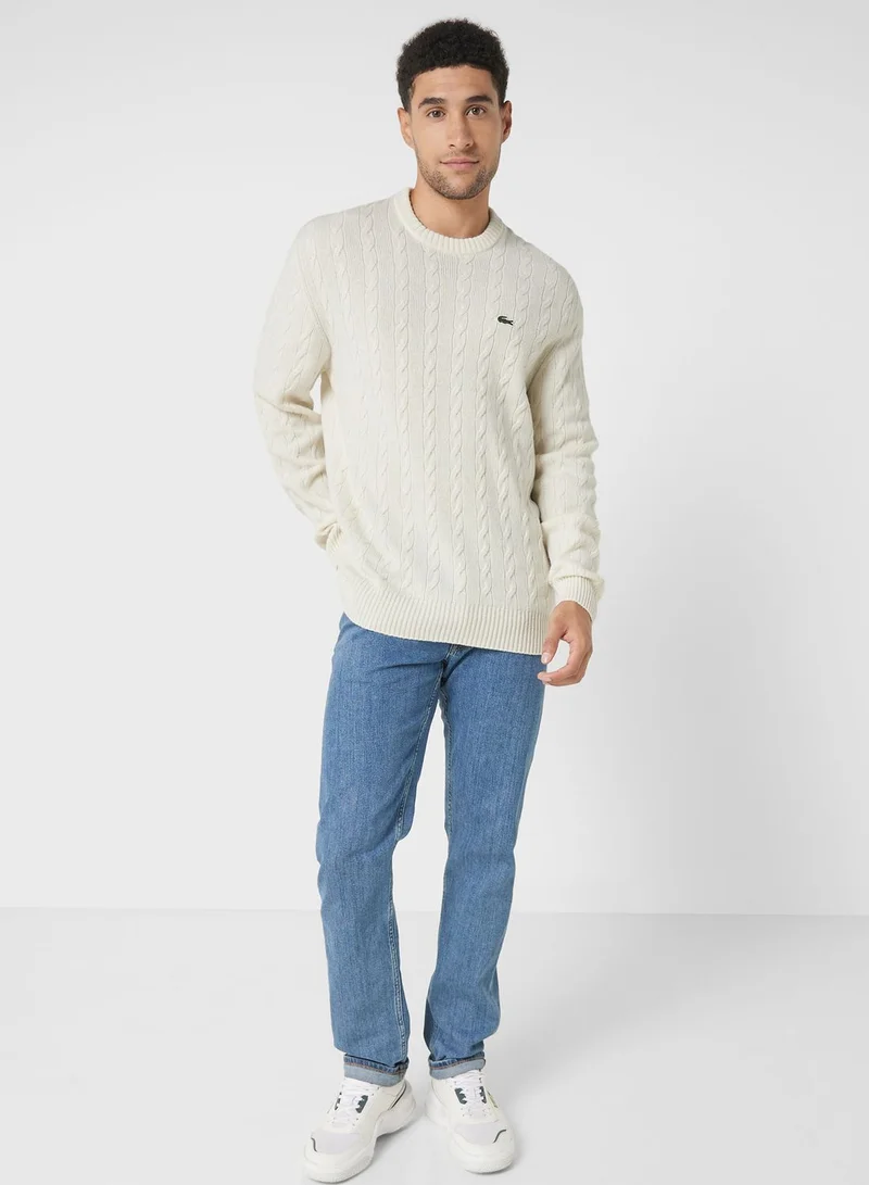 LACOSTE Logo Crew Neck Sweater