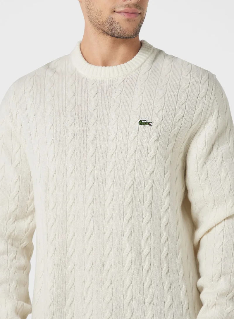 LACOSTE Logo Crew Neck Sweater