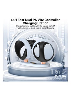 واي آند دي Fit for Charging Station PS VR2 Sense Controller, Dual PSVR2 Controller with Led Indicator, PSVR 2 Charger Dock Magnetic Type-C Connectors, Accessories  - Image 3