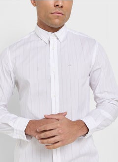 CALVIN KLEIN Regular Fit Poplin Stripe Shirt  - Image 3