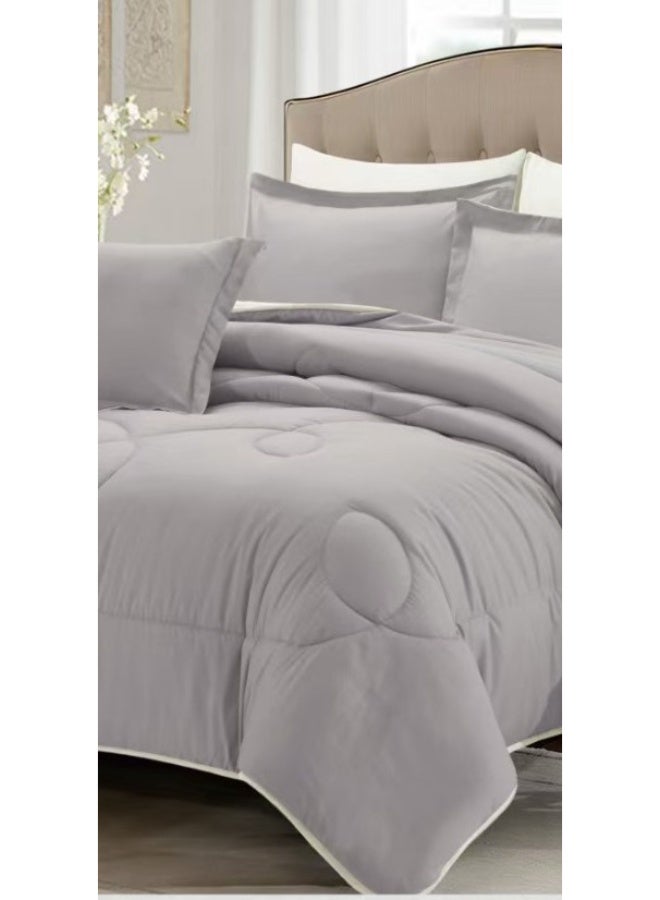 مينجلي طقم لحاف نفرين فندقي ساده ذو طابع وجهين ليمنحك النومه المثالية من خامه المايكروفايبر مقاس ٢٣٠*٢٥٠سم - Image 3