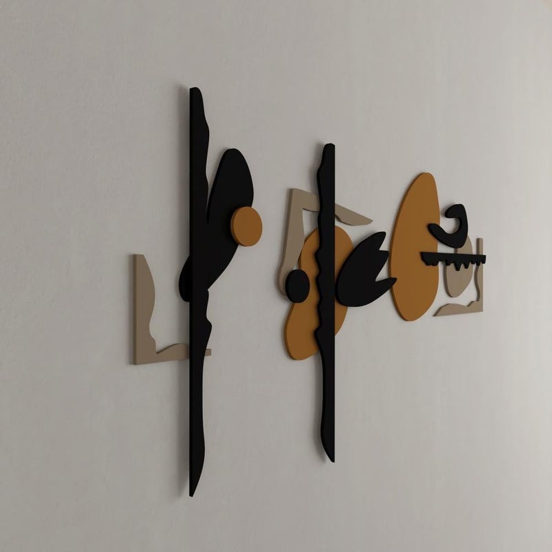 Marktna Abstract art wooden decorative sculpture - Image 1