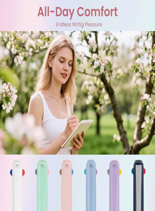 Woomer 3-in-1 Retractable Gel Pens Colored - 0.5mm Fine Point Smooth Writing - Gel Ink Multicolor Gel pens for Journaling Planner, (Deeppink, Sienna, Steelblue) - Image 4