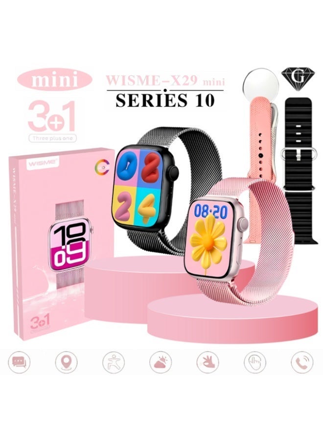 ويزمي ساعة ذكية صغيرة WISME WS-X29 مع سماعات إيربودز هدية بثلاثة أحزمة - Image 1