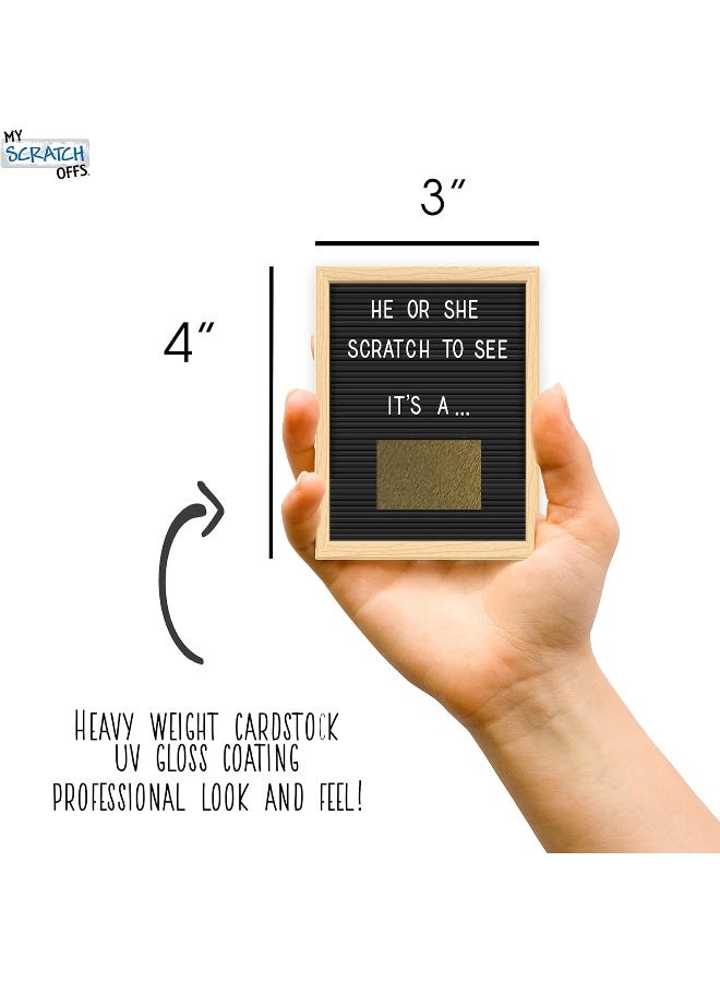 My Scratch Offs Its a Boy Letter Board Gender Reveal Scratch Off Scratcher Lottery Tickets Cards Family Friends 25 pack - Image 3