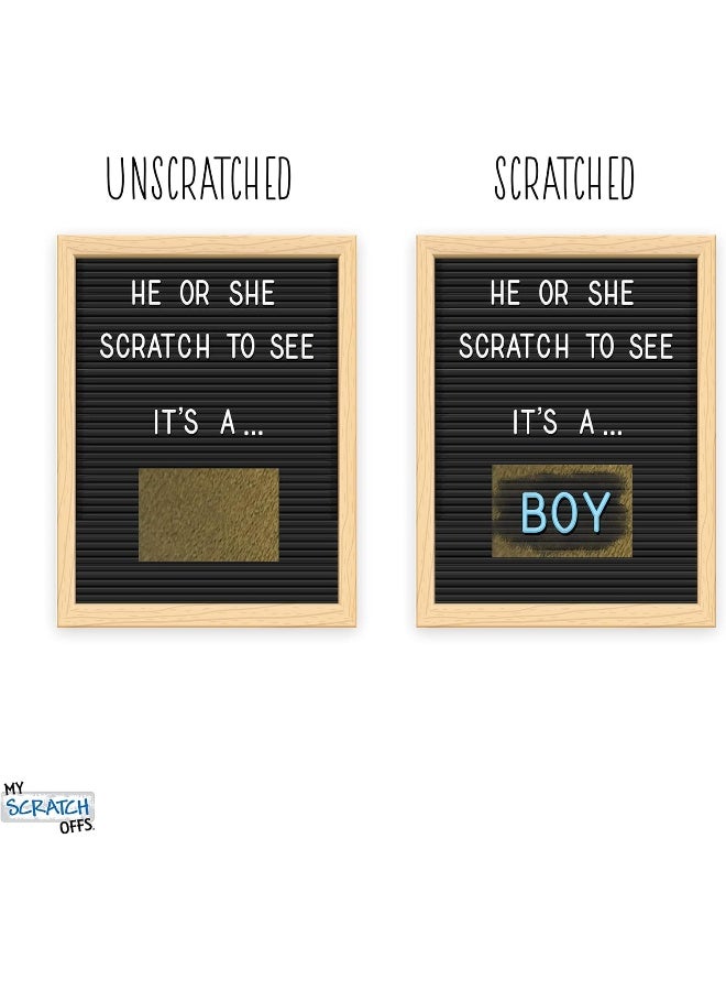 My Scratch Offs Its a Boy Letter Board Gender Reveal Scratch Off Scratcher Lottery Tickets Cards Family Friends 25 pack - Image 4