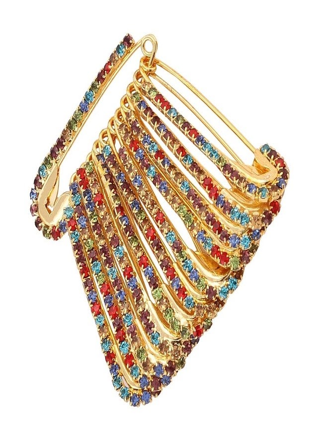 THANUS CRAFT THANU'S CRAFT Multicolor Metal Safety Saree pins for saree pallu Waist Sari Pleats sewing Dresses Clothes Girls women - Image 1