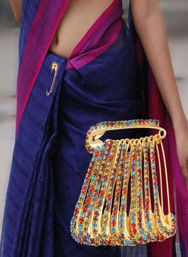 THANUS CRAFT THANU'S CRAFT Multicolor Metal Safety Saree pins for saree pallu Waist Sari Pleats sewing Dresses Clothes Girls women - Image 4