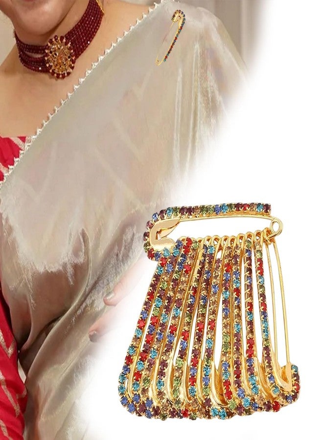 THANUS CRAFT THANU'S CRAFT Multicolor Metal Safety Saree pins for saree pallu Waist Sari Pleats sewing Dresses Clothes Girls women - Image 2