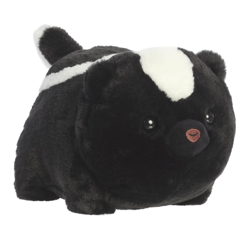 Aurora Adorable Spudsters Scooter Skunk Stuffed Animal - Round Shape Makes for Comforting Cuddles for Kids All Ages and Animal Loving Adults - Black 10 Inches - Image 1