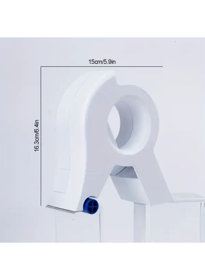 1pc Tape Dispenser With 1pc Blue Decal Durable ABS Material Painters Masking Tape Roll Holder For Home And Industrial Use - Image 2