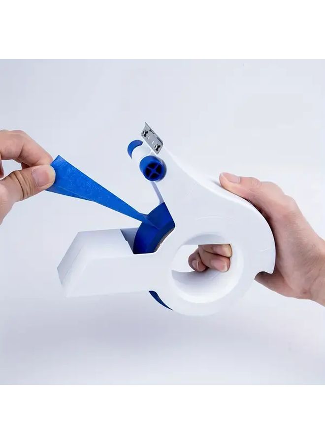 1pc Tape Dispenser With 1pc Blue Decal Durable ABS Material Painters Masking Tape Roll Holder For Home And Industrial Use - Image 4