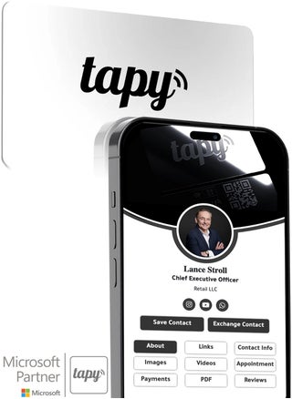 Tapy NFC Digital Business Card Premium Pearl White PVC Smart Card Instant Networking Contactless Technology iOS and Android Compatible Powered by Microsoft - pzsku/ZBC5434912B6F03AD0AE1Z/45/_/1721633584/9a61455a-075a-4007-95c7-a9e9af9de03f