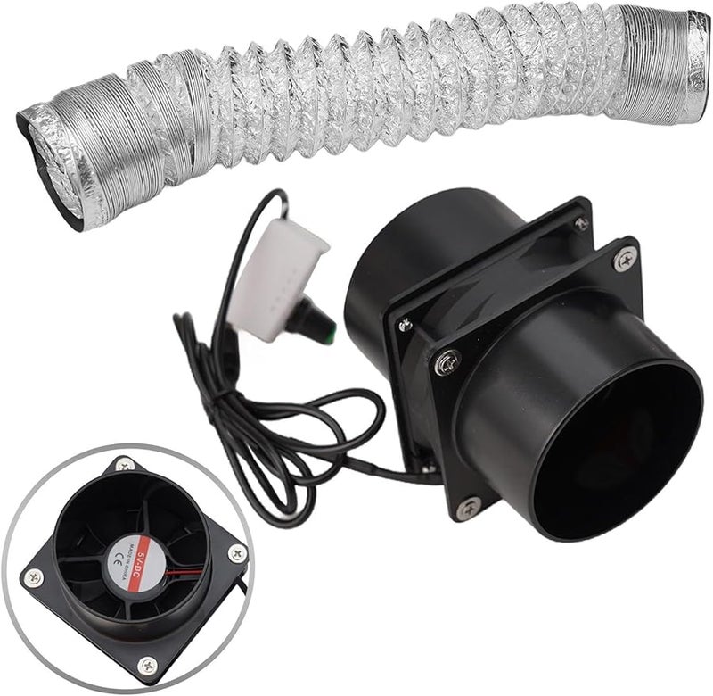 5W Ventilation Duct Fan USB 5V Copper Coils Speed Regulating With 300cm Pipe - Image 5