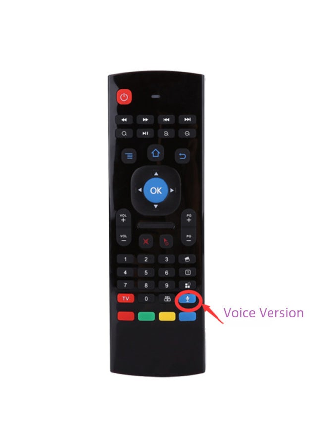 MX3 Air Flying Mouse MX3 Voice Backlit Version Android Smart Wireless Flying Mouse Remote Controller 2.4g I8 Keyboard-Color:MX3-L (with Backlight) English US