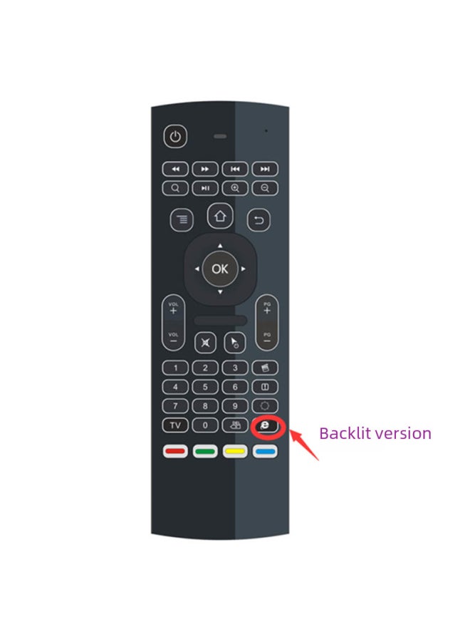 MX3 Air Flying Mouse MX3 Voice Backlit Version Android Smart Wireless Flying Mouse Remote Controller 2.4g I8 Keyboard-Color:MX3-L (with Backlight) English US