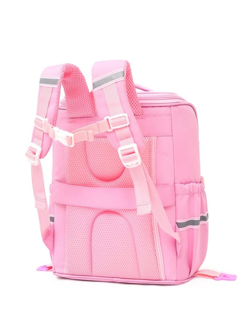 Children Trolley School Bags Large Capacity Kids' Bookbag Students Rolling Backpack Travel Wheeled Kids' Luggage Bag for Elementary Girls Schoolbag - Image 3