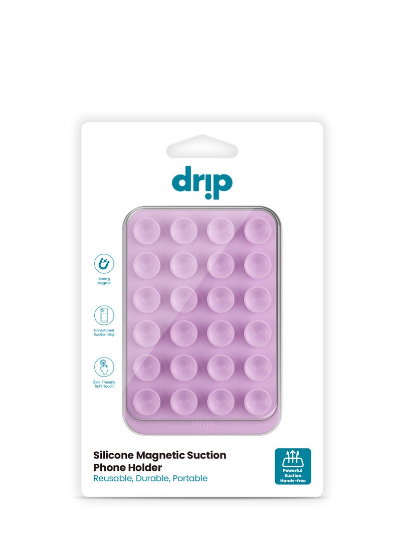 DRIP Magnetic Silicone Drip Surface Adhesive Stand for Mobile Phone-Pink - Image 3