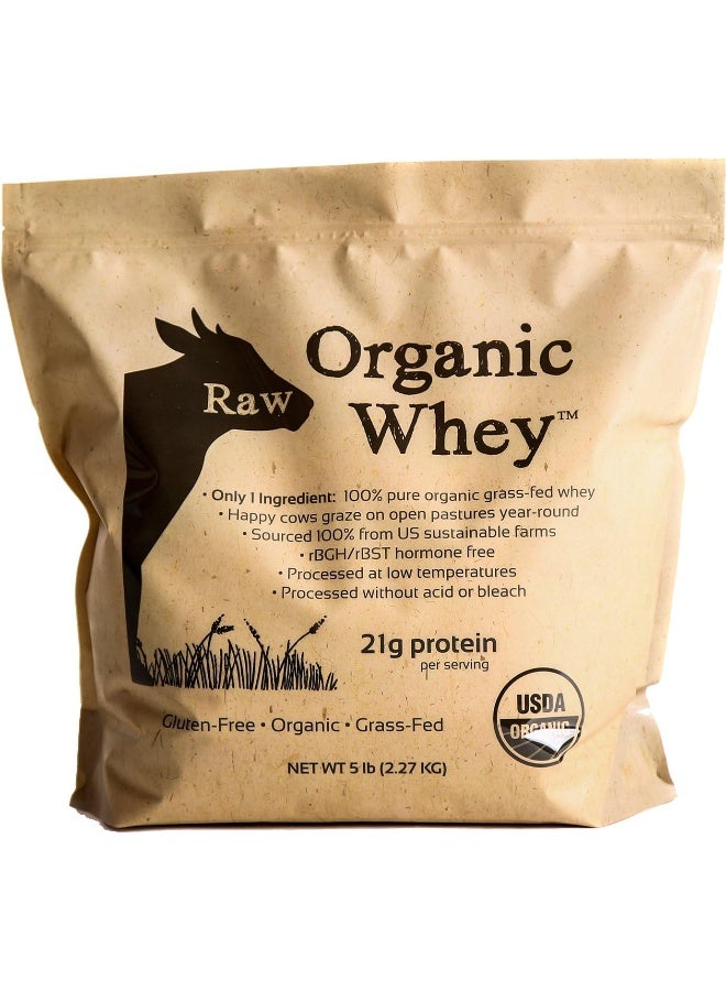 Raw Organic Whey 5LB - USDA Certified Organic Whey Protein Powder - Image 1