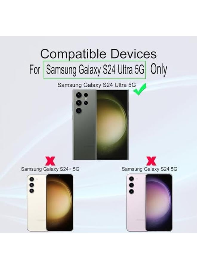 إيروريكس عبوة من قطعتين من واقي الشاشة لهاتف Samsung Galaxy S24 Ultra 5G مقاس 6.8 بوصة، غير مخصص لهاتف Samsung Galaxy S24 5G S24 Plus 5G، زجاج مقسّى بصلابة 9H مع قطعة واحدة من واقي عدسة الكاميرا وقطعة واحدة من غشاء ألياف الكربون الخلفي - Image 2