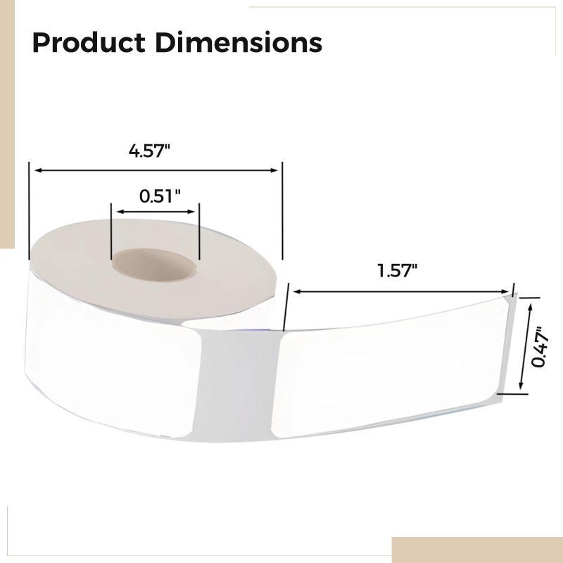 Self Adhesive Printable Tags 3 Rolls 160 Labels Per Roll Waterproof Tear Resistant Handwritten Labels - Image 5