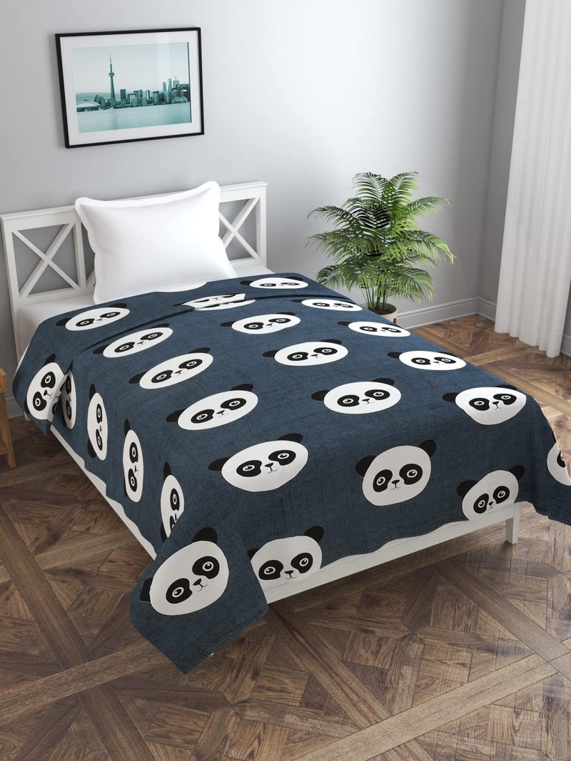 MORADO Glace Cotton Single Bed Quilt Cover/Duvet Cover/Rajai Cover/Blanket Cover with Zipper (Sky Bus, 60x90 inches) - Image 1