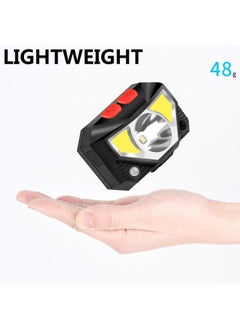 SKY-TOUCH 2-Pack Rechargeable Headlamp Flashlight, 800 Lumens Motion Sensor Head Lamp, Ipx4 Waterproof, Bright White Cree Led & Red Light, Perfect For Running, Camping, Hiking & More  - Image 4