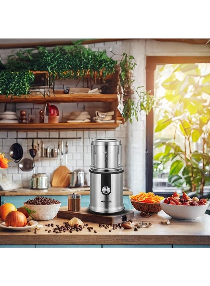 آرشيا مطحنة قهوة يدوية من الفولاذ المقاوم للصدأ من أرشيا، للاستخدام المنزلي والمكتبي CG106-2568 - Image 2