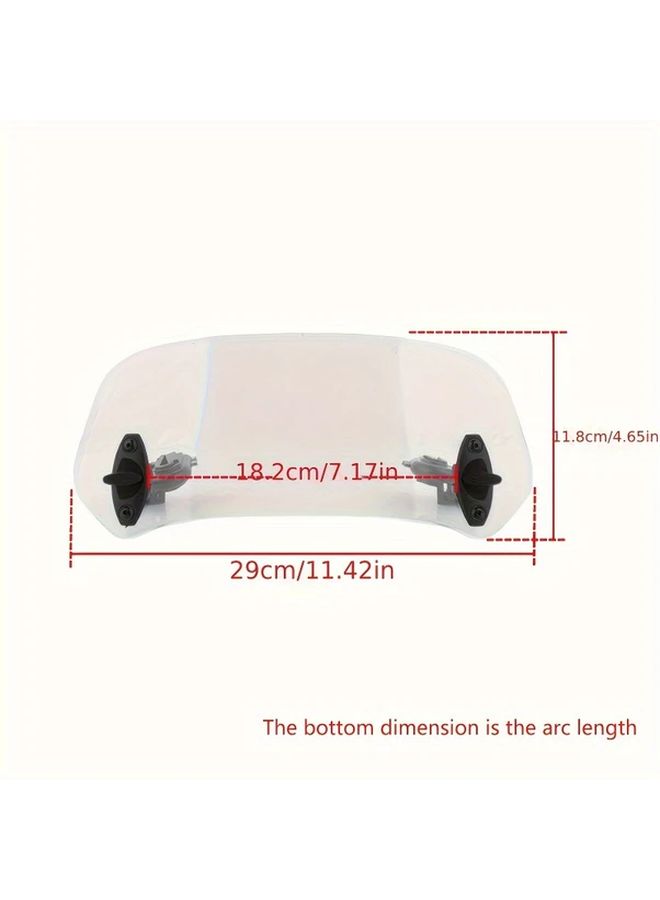 Adjustable Motorcycle Windshield 11 81x4 72 Inch Quick Release Clip On Protective Panel - Image 2