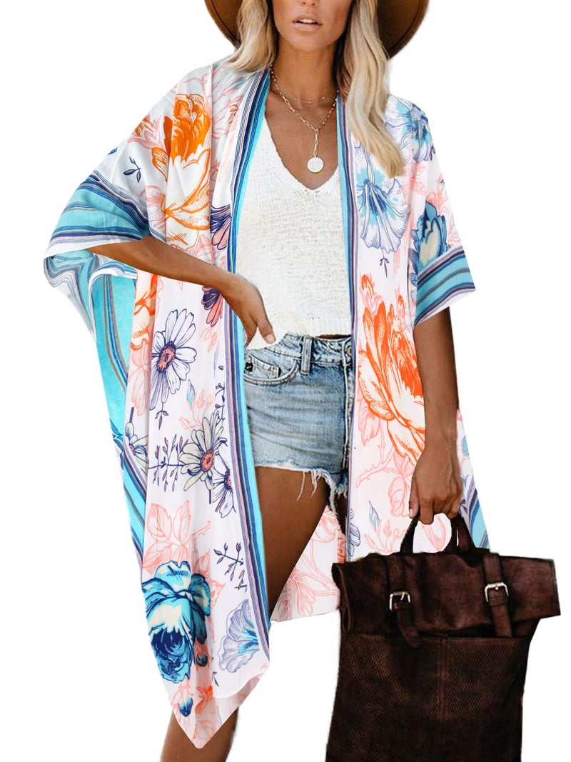 Breezy Lane Kimonos for Women Swimsuit Coverup Beach Cover Up for Swimwear Summer Kimono Cardigans Vacation Wear - Image 1