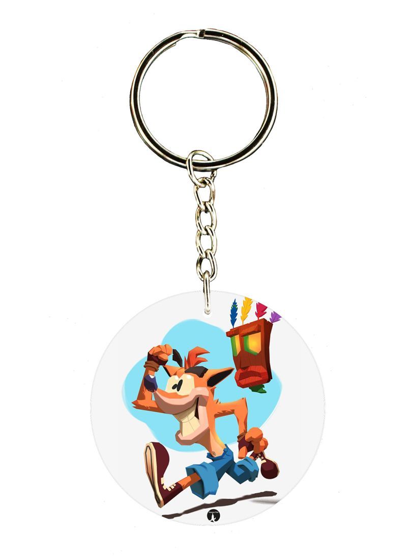 Double Sided Crash Printed Keychain