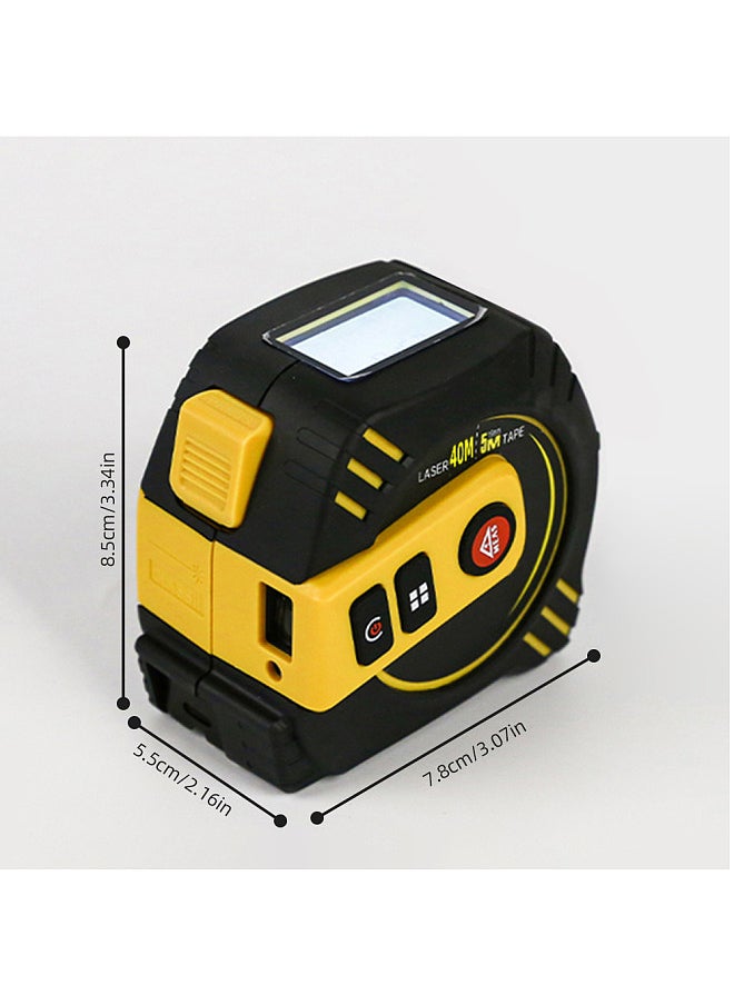 Generic 2 in 1 Digital Tape Measure with 130ft/40m Laser Distance Meter and 16ft/5m Retractable AutoLock Measuring Tape  - Image 3