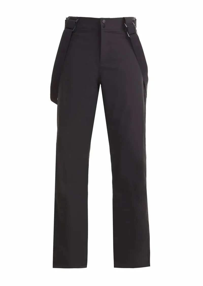 RAMSEY Black Weaving Regular Fit Casual Trousers