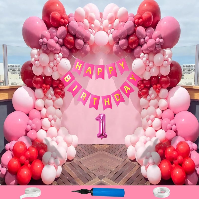 CRAZYKART CRAZYKART 1st Birthday Decoration Combo Party Set for Kids Theme Pack Full Balloons Banners a Magical Celebration Kit For PicturePerfect Bring Show to Life at Party 