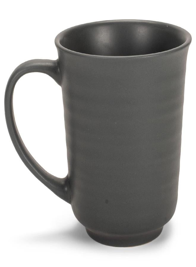 Elanze Designs Black Matte Glaze Finish 17 ounce Stoneware Coffee Cup Mugs Set of 4 - Image 1