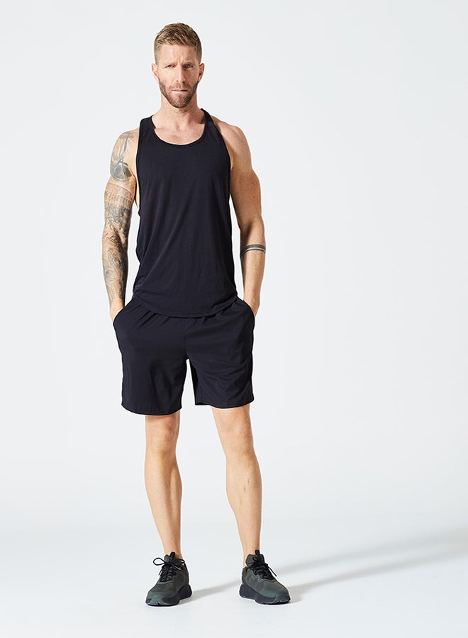 DECATHLON Men's Muscle Back Bodybuilding Stringer Tank Top - Smoky - Image 2