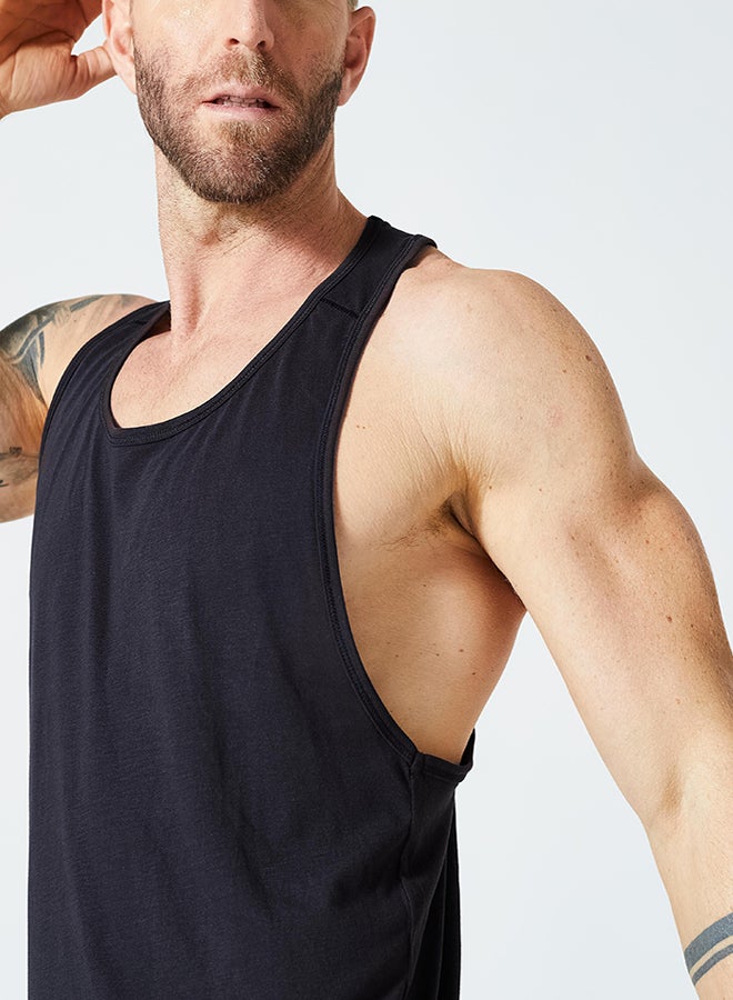 DECATHLON Men's Muscle Back Bodybuilding Stringer Tank Top - Smoky - Image 3