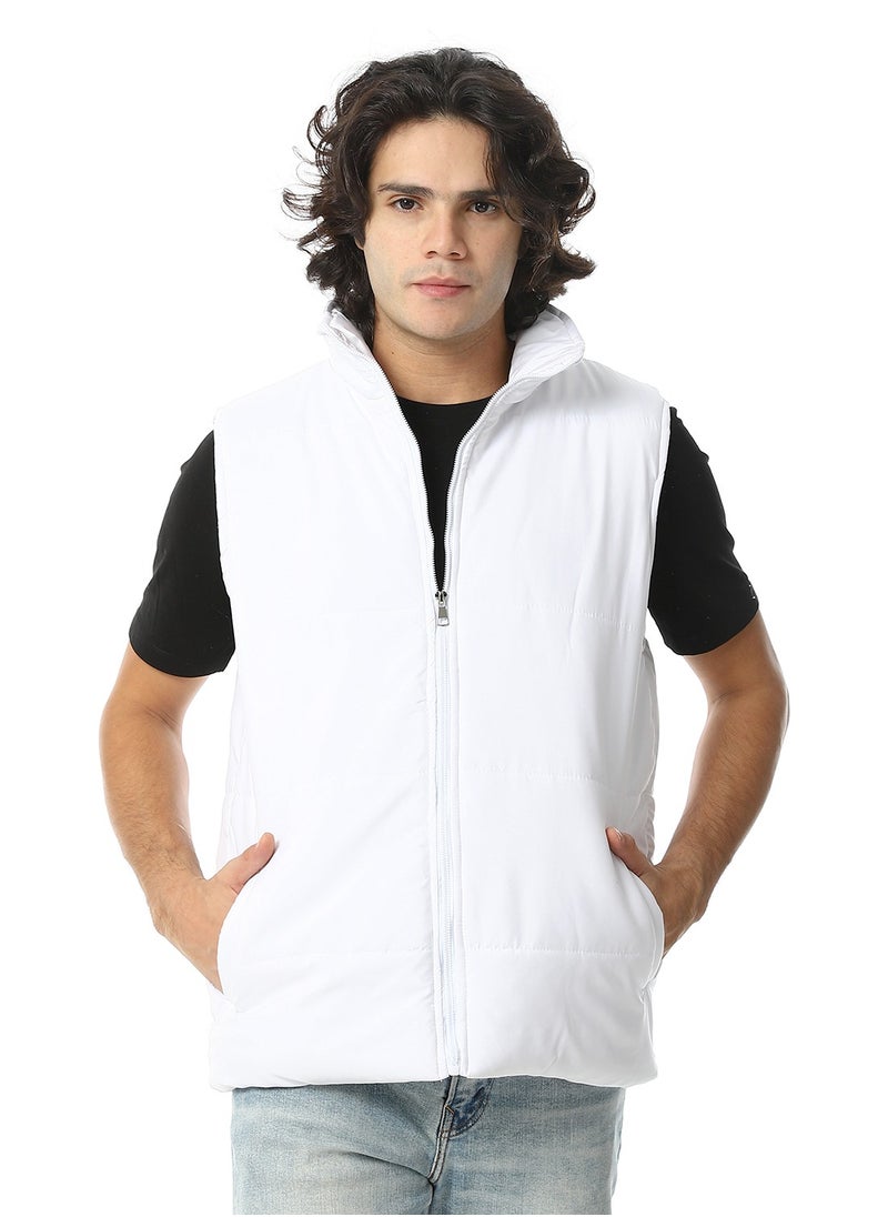 Andora Basic Turtle Neck Bomber Vest  - Image 1