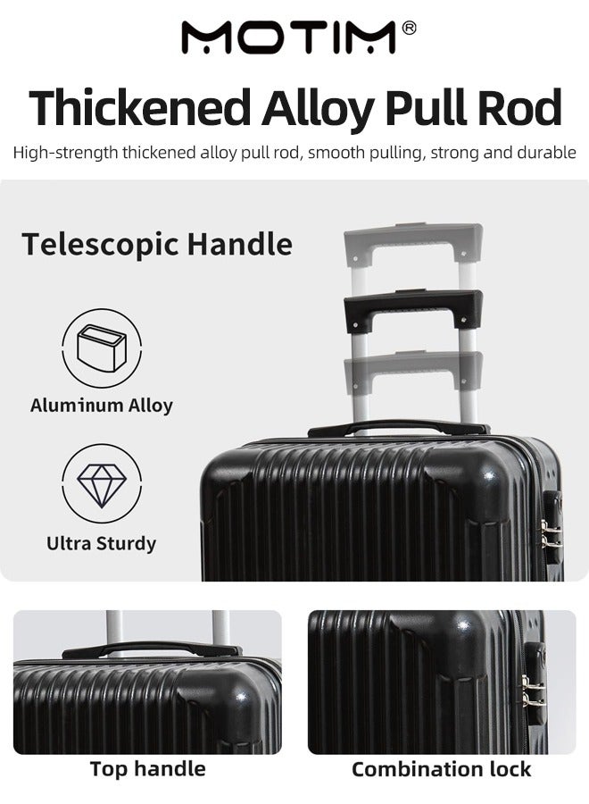 موتيم أزياء الأمتعة اللامعة خفيفة الوزن تحمل على حقيبة السفر المتينة عربة السفر المسجلة بألوان صلبة بسيطة زاهية مصنوعة من مادة ABS PC المتينة في أفضل مرونة - Image 2