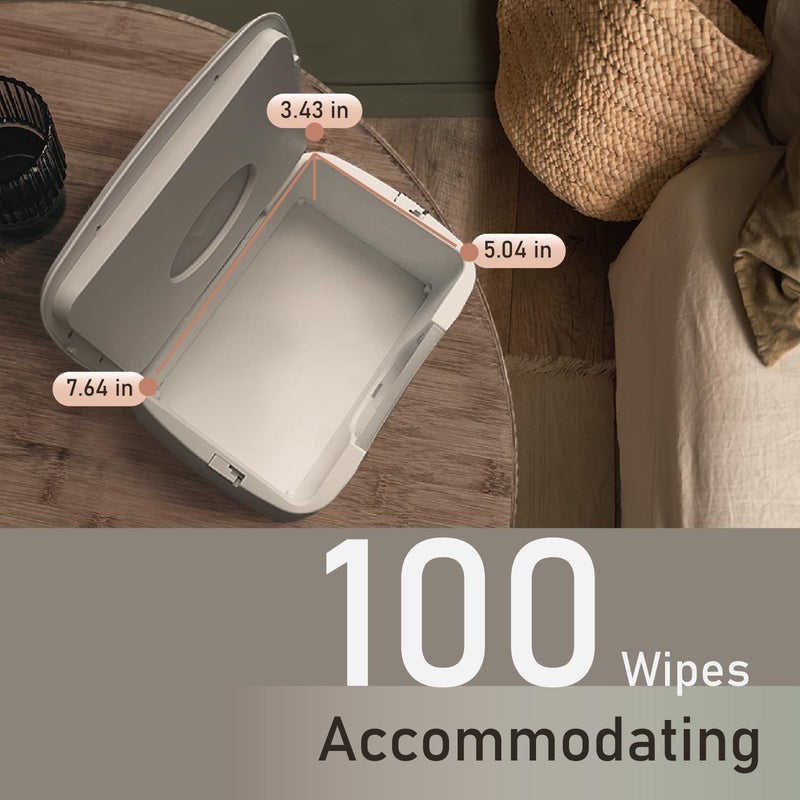 GO GO PURE GOGO Pure Baby Wet Wipe Warmer and Wet Wipe Dispenser, Advanced Features - 4 Bright Auto Off LED Ample Lights for Nighttime Changes, Dual Heat for Baby's Comfort, Improved Design and Only at Amazon - Image 5