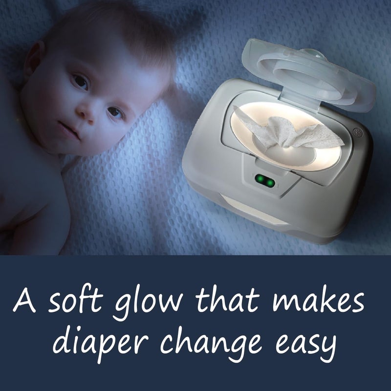 GO GO PURE GOGO Pure Baby Wet Wipe Warmer and Wet Wipe Dispenser, Advanced Features - 4 Bright Auto Off LED Ample Lights for Nighttime Changes, Dual Heat for Baby's Comfort, Improved Design and Only at Amazon - Image 4