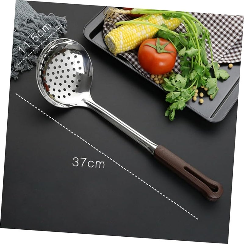 Unomor 304 Stainless Steel Long Handled Spoon Colander Strainer Non Stick Kitchen Gadget - Image 3