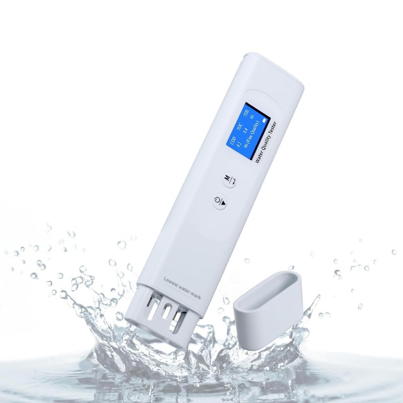 JuviPerpric جهاز اختبار جودة المياه TDS، 6 في 1 جهاز اختبار مياه رقمي، COD/TOC/TDS/UV275/EC/درجة الحرارة لاختبار جودة المياه للشرب، الآبار، الصنبور، والمياه المنقاة - Image 1