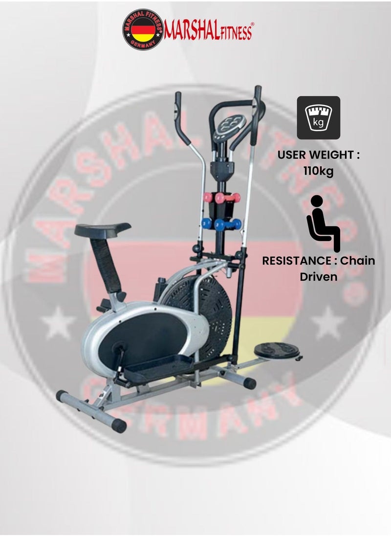 Marshal Fitness - 4 In 1 Multifunction Elliptical Cross Trainer Orbitrac For Home Use Exercise Bike BX-32GT - Image 1